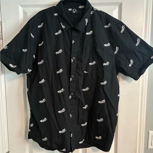 Neff Black Short Sleeve Men's Shirt with White Logo